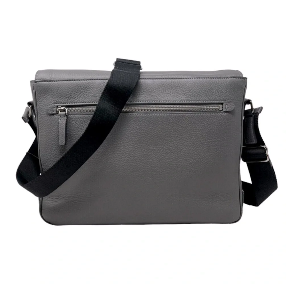 Burberry Leather Embossed Logo Unisex Messenger Bag